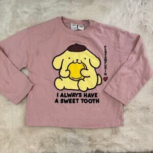 Zara Sanrio Pompompurin Long Sleeve Tee T-Shirt Sweet Pancakes Size 11-12